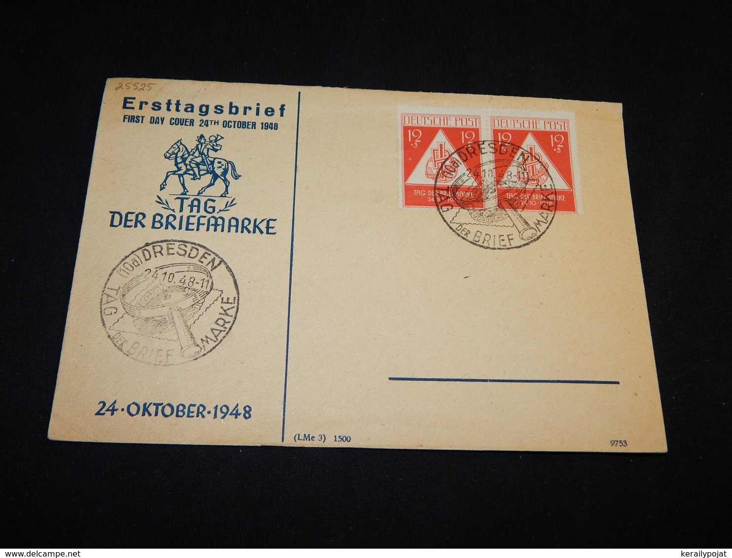 Germany Soviet 1948 Dresden Tag Der Briefmarke Cover__(L-25525) - Autres & Non Classés