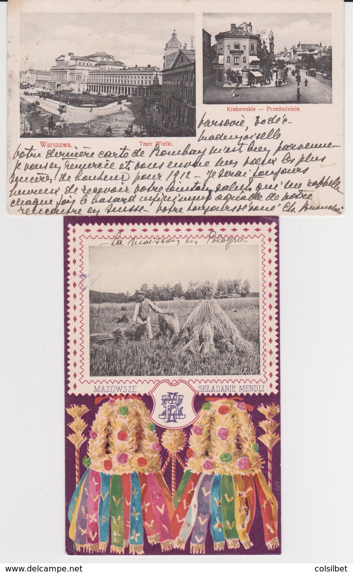 Warszawa. Krakowskie. Mazowsze. 2 Cartes. - Pologne