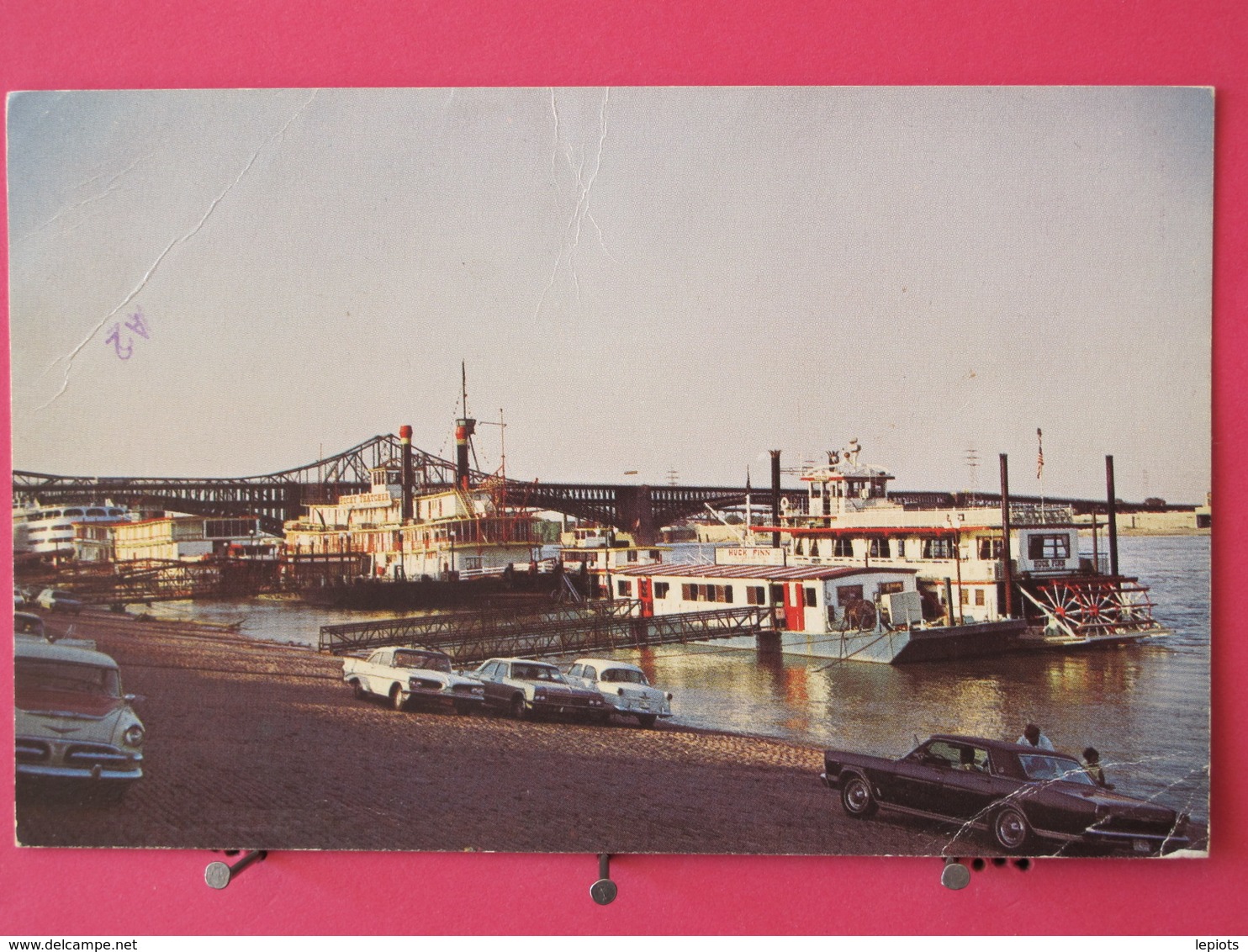 Visuel Très Peu Courant - Etats Unis - Missouri - St Louis Riverfront Riverboats - New And Old - Scans Recto-verso - St Louis – Missouri