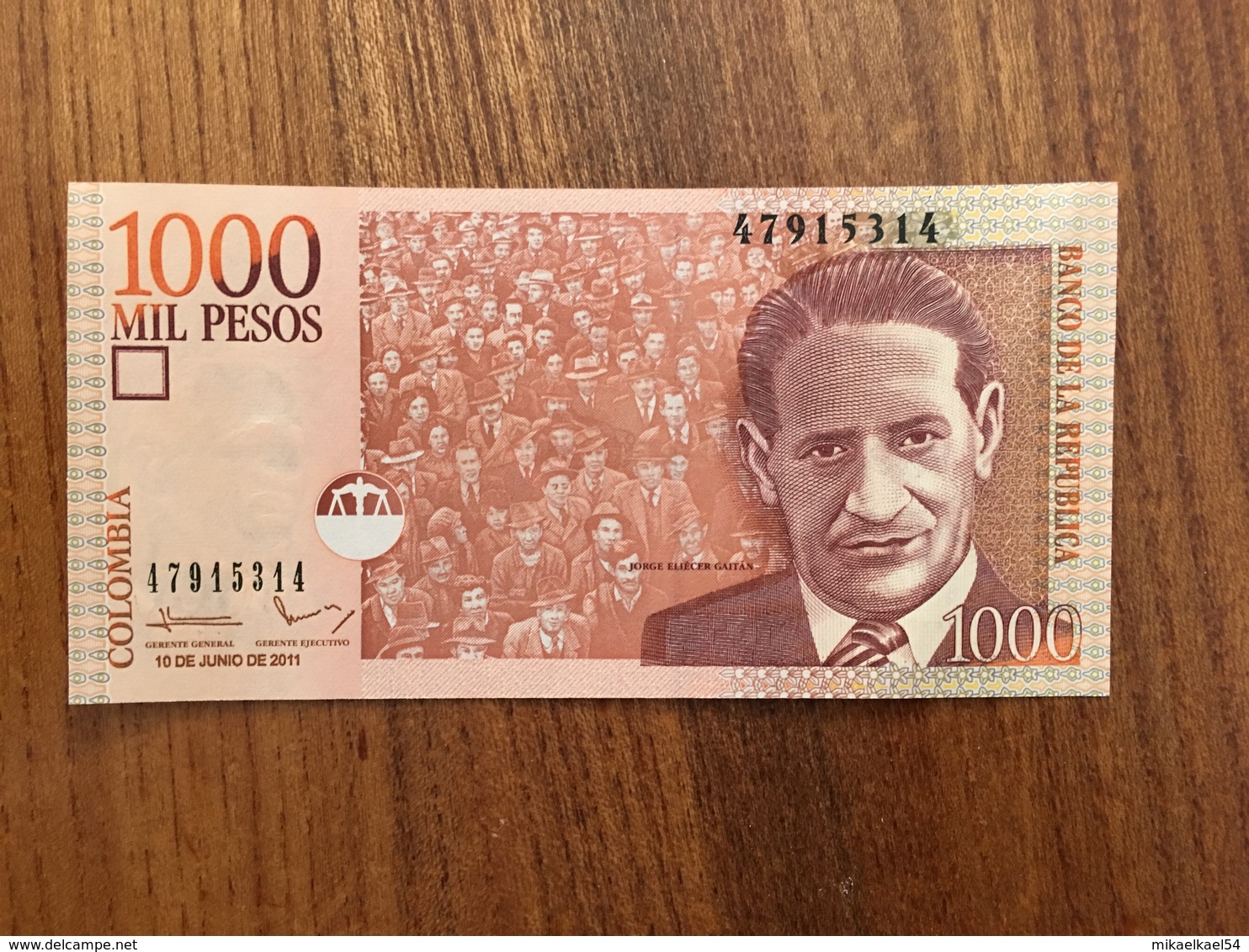 COLOMBIA 1000 Pesos - P 456 - 10 De Junio De 2011 - Small Format - UNC - Colombie