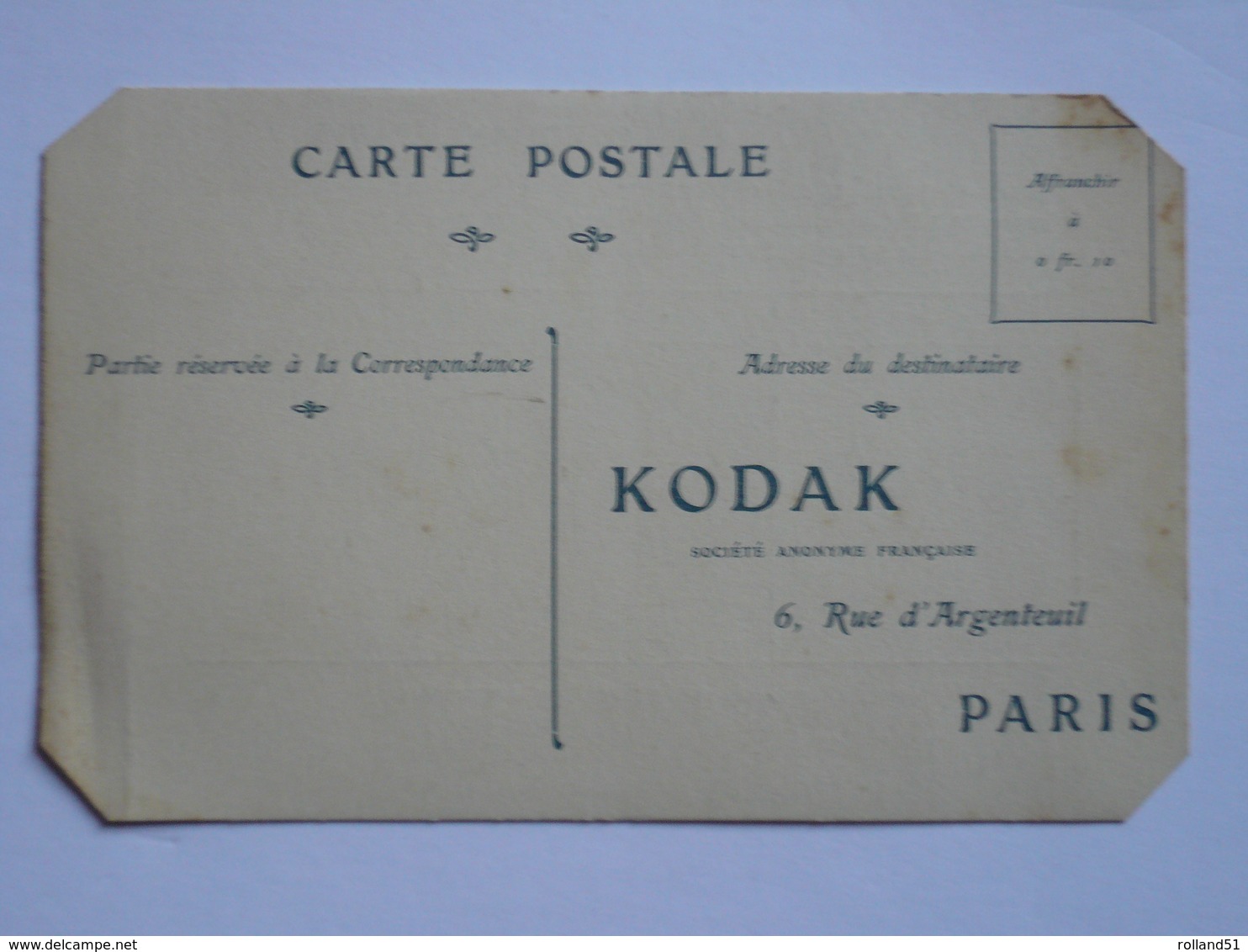 Carte Postale KODAK - Français