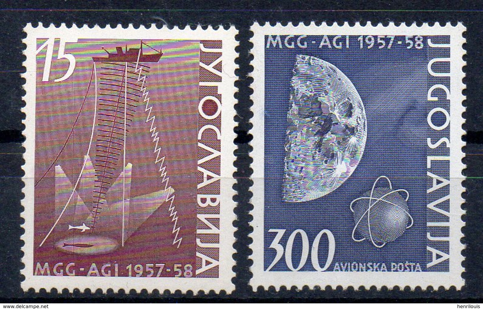 YOUGOSLAVIE    Timbres Neufs **  De 1958   ( Ref 6289 ) Science - Année Géodésique - Unused Stamps