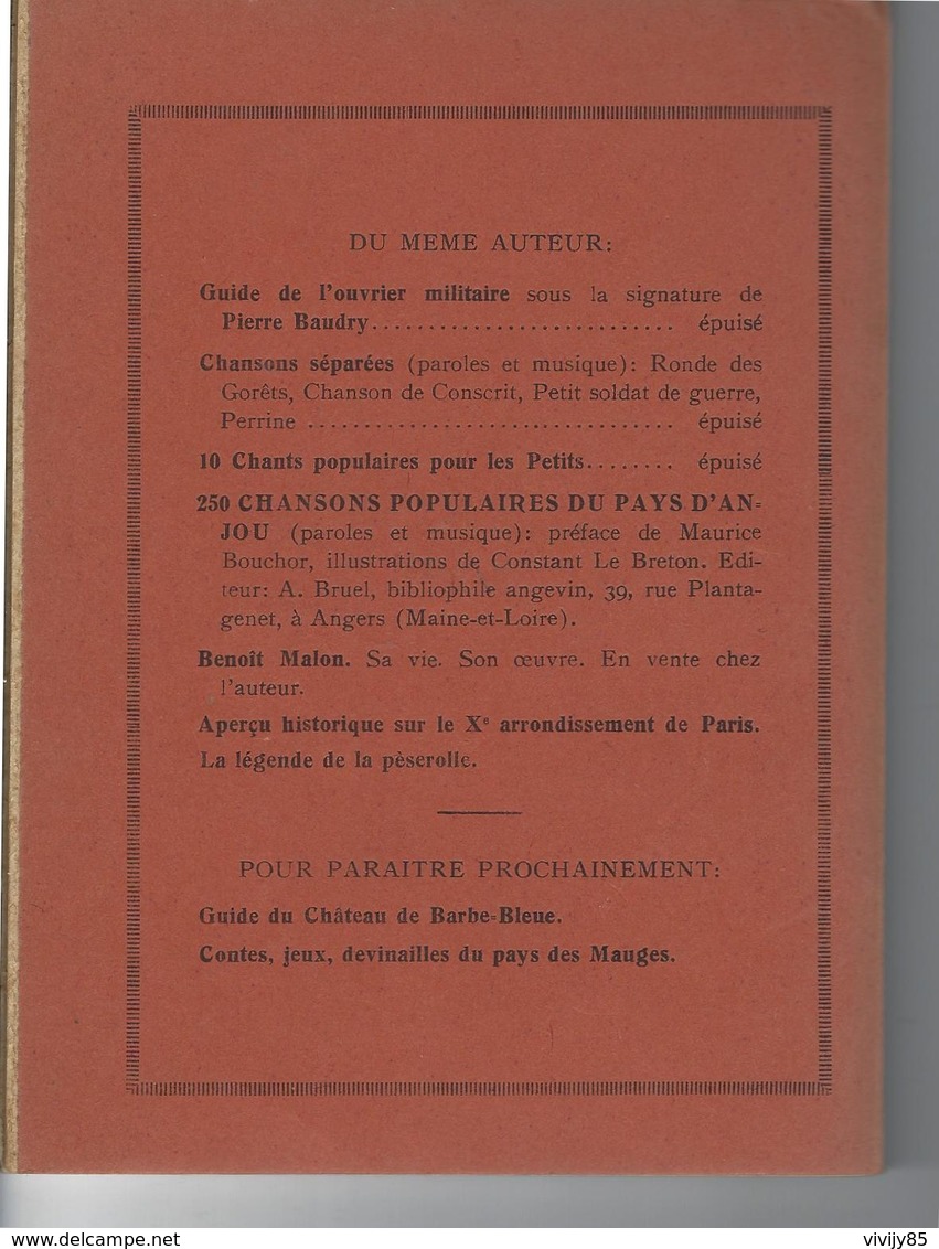 49 - T.Beau Livre Rare De 101 Pages " Commune De LA ROMAGNE , Monographie Par François Simon - 1927 - Pays De Loire