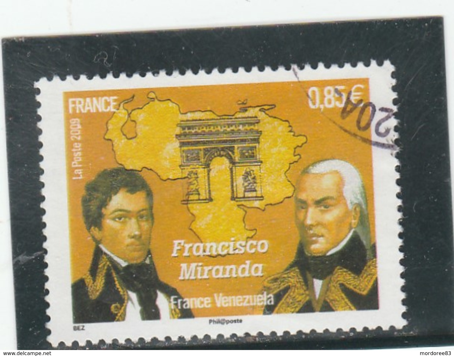 FRANCE 2009 GENERAL FRANSISCO MIRANDA OBLITERE YT 4408 - - Gebraucht