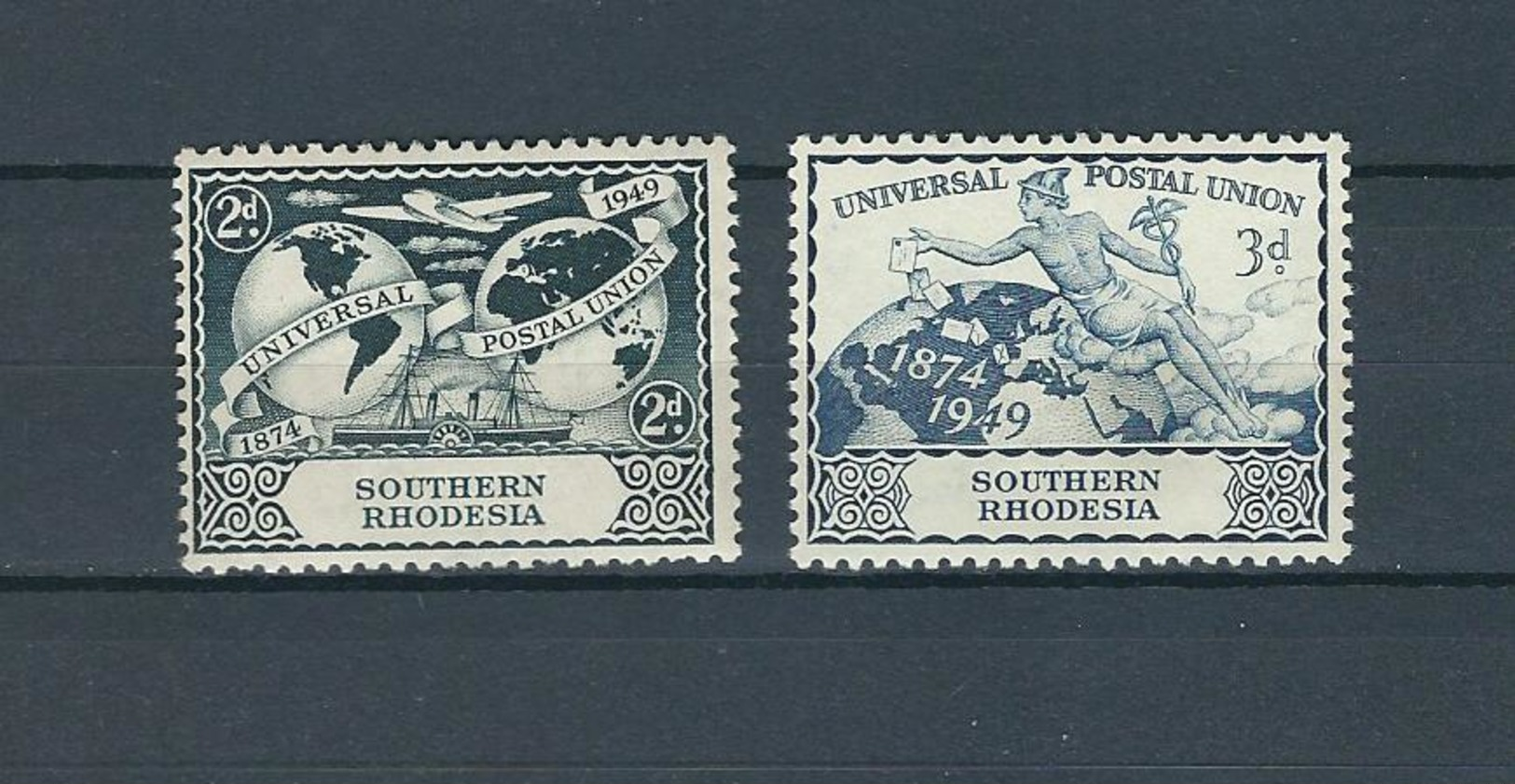 Zimbabue [Southern Rhodesia], 1949 75 Years U.P.U. 2v  MNH - U.P.U.