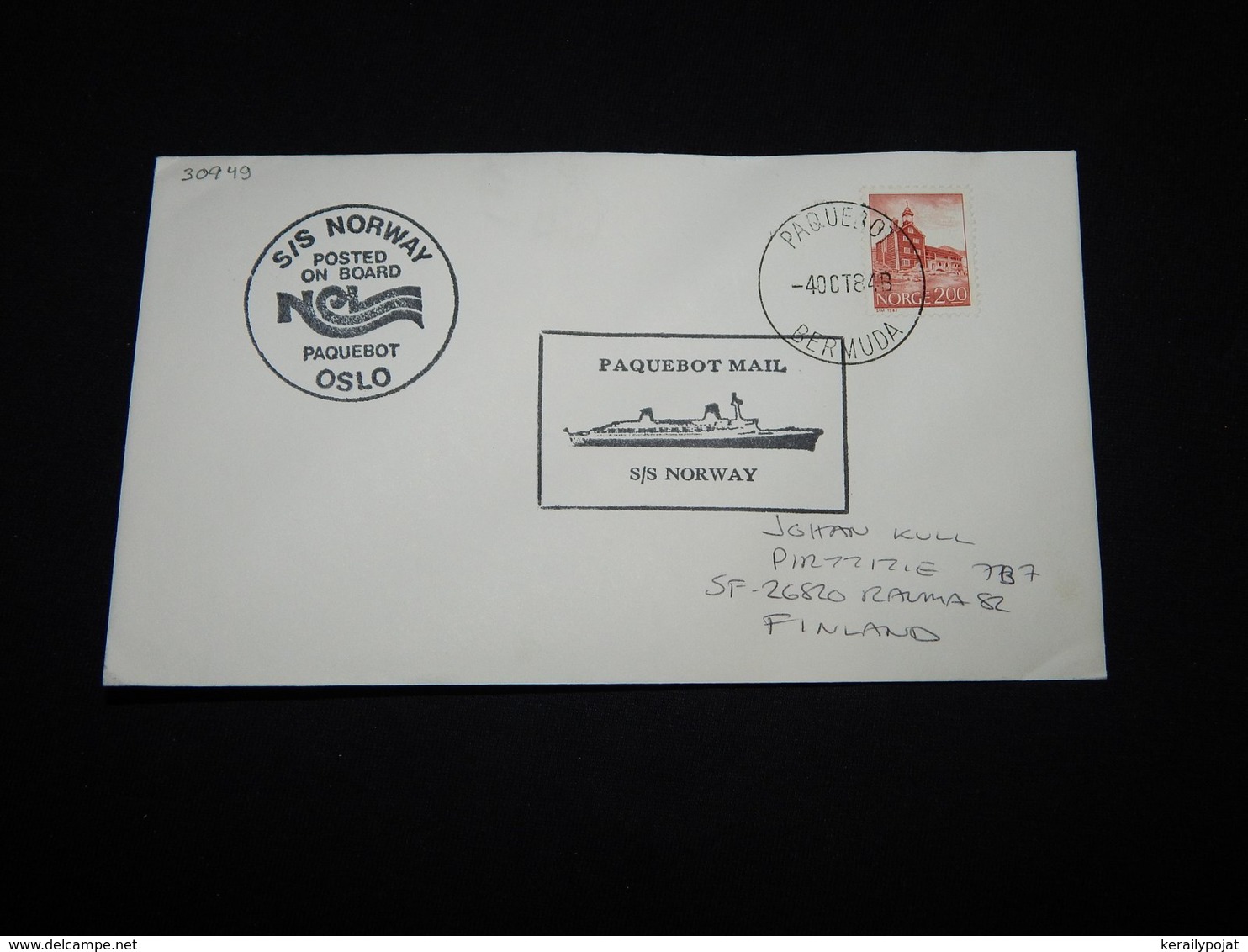 Norway 1984 Bermuda S/S Norway Paquebot Cover__(L-30949) - Storia Postale