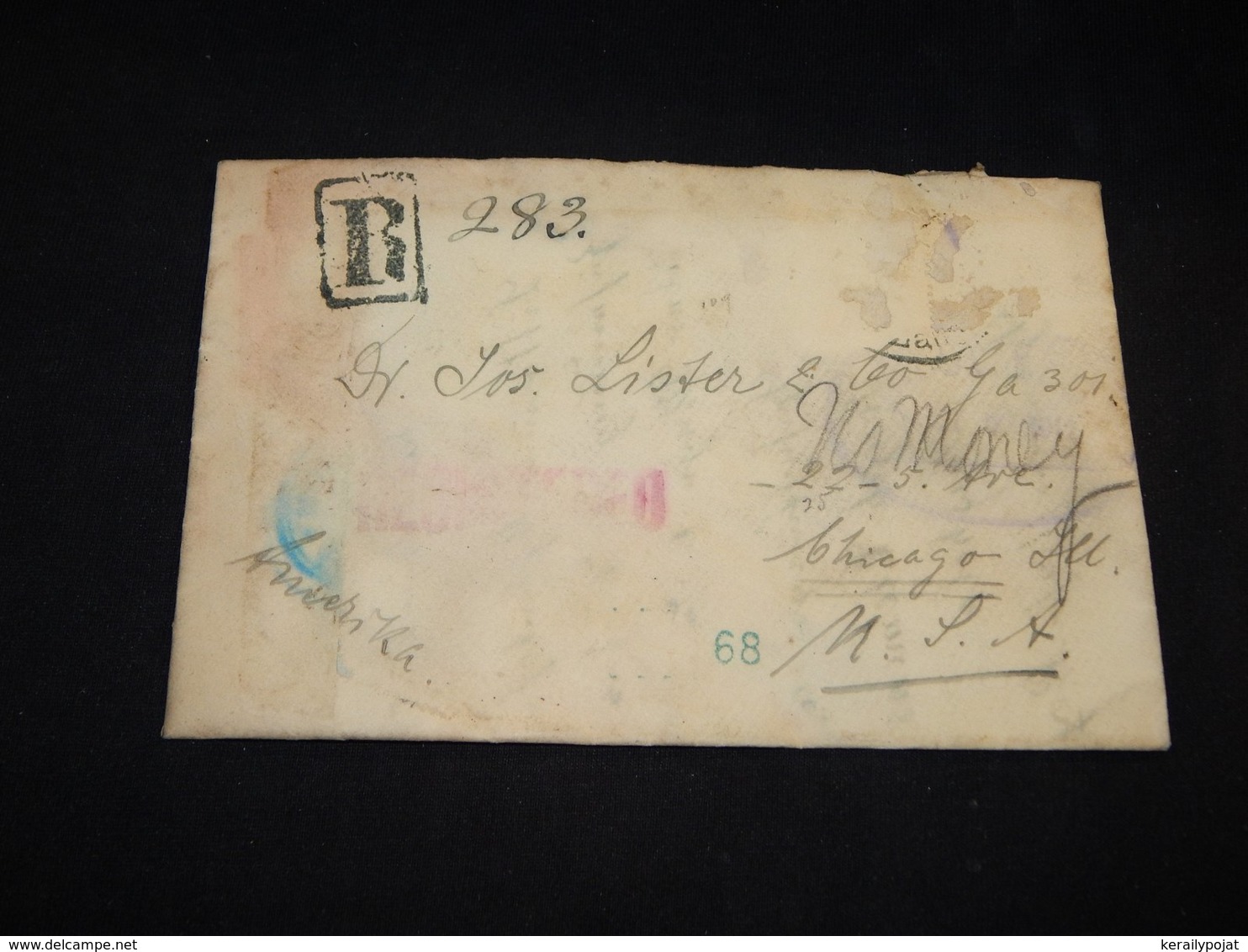 Siam Satang 1911 Registered Cover To USA__(L-28309) - Siam