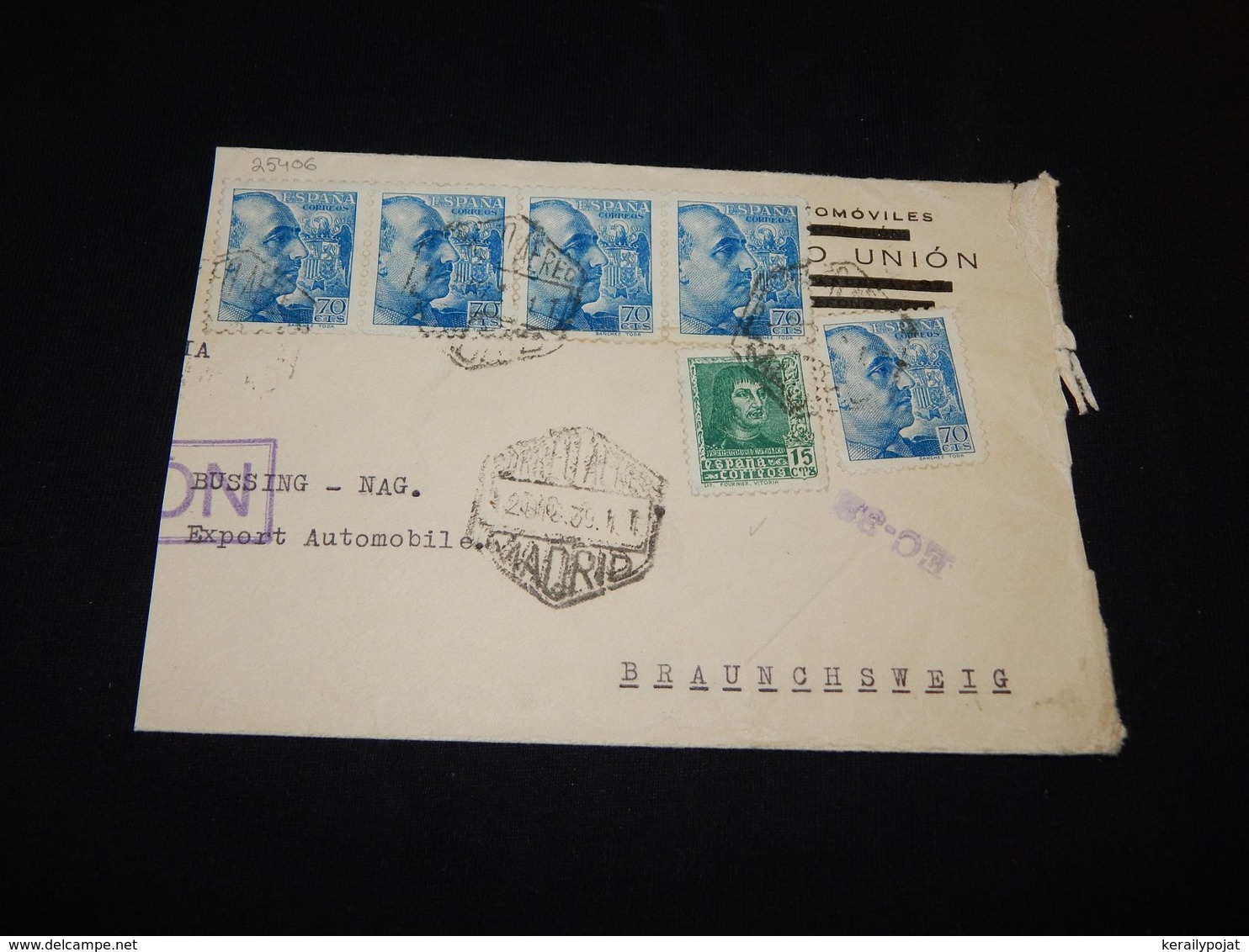 Spain 1939 Madrid Part Of Air Mail Cover__(L-25406) - Covers & Documents