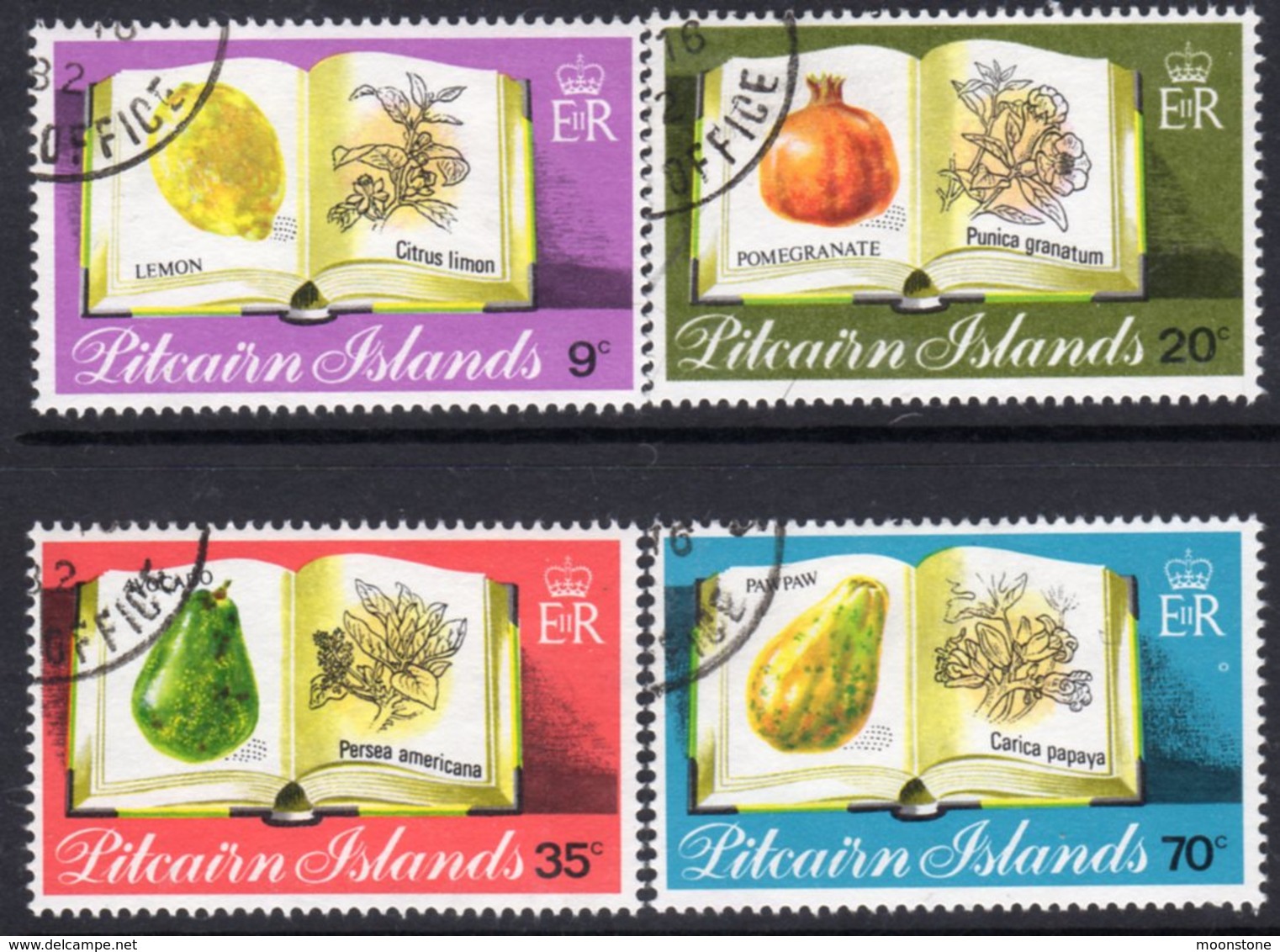 Pitcairn QEII 1982 Fruit Set Of 4, Used, SG 222/5 - Pitcairn Islands