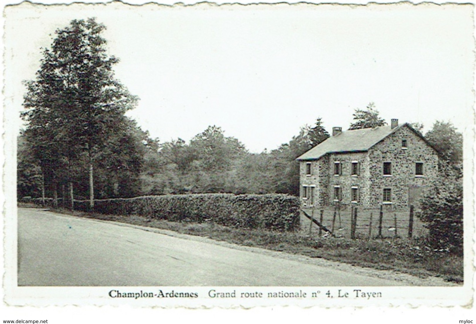 Champlon Ardennes. Grand Route Nationale 4. Le Tayen. Cachet CAMPA.E.P.  Domaine De Ste.-Gertrude. - Tenneville