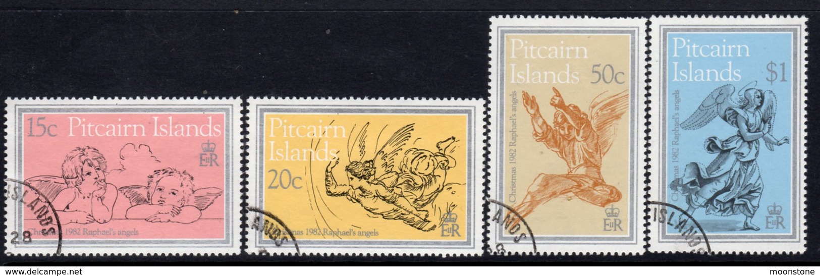 Pitcairn QEII 1982 Christmas Set Of 4, Used, SG 230/3 - Pitcairn Islands