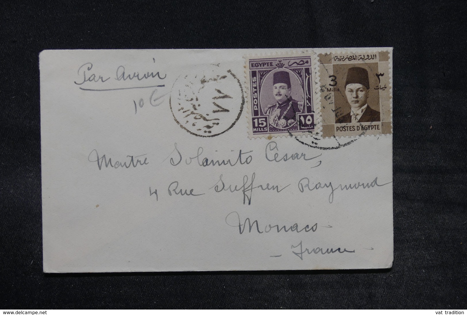 EGYPTE - Affranchissement Plaisant Sur Petite Enveloppe Pour Monaco - L 26715 - Lettres & Documents