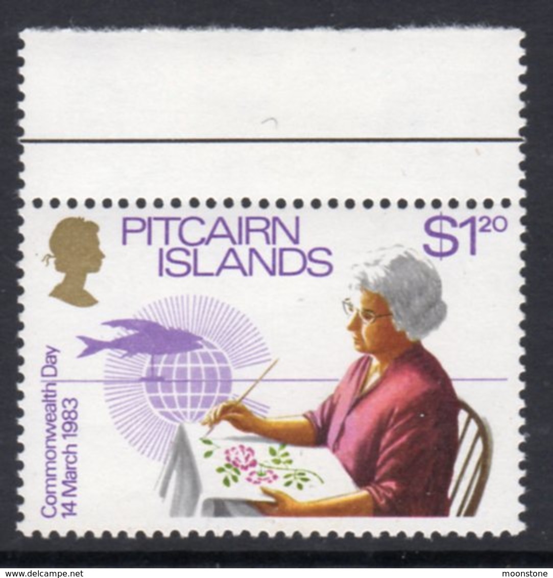 Pitcairn QEII 1983 Commonwealth Day $1.20 Value, Wmk. Crown To Right Of CA, MNH, SG 237w - Pitcairn Islands