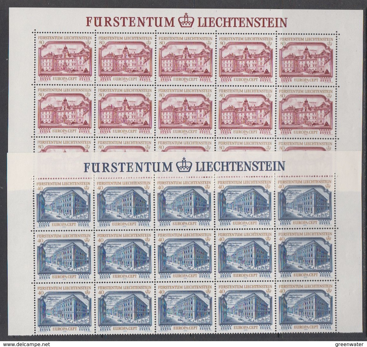 Europa Cept 1978 Liechtenstein 2v Bl Of 15 ** Mnh (LI232B) - 1978