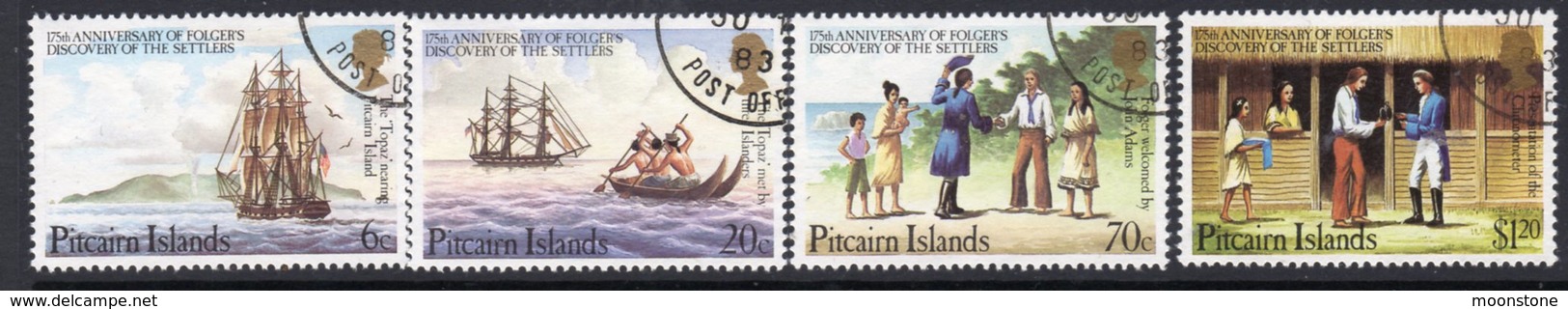 Pitcairn QEII 1983 175th Anniversary Of Polger's Discovery Of Settlers Set Of 4, Used, SG 238/41 - Pitcairn
