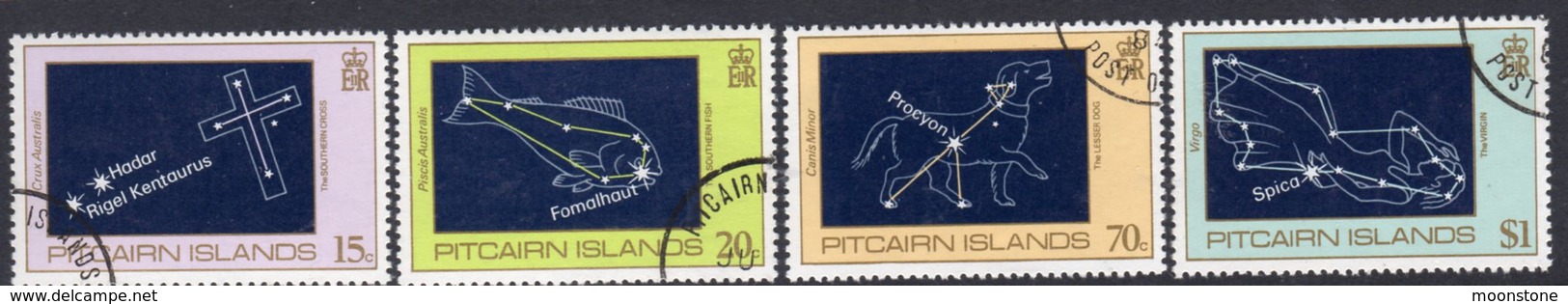 Pitcairn QEII 1984 Night Sky, Constellations Set Of 4, Used, SG 259/62 - Pitcairn Islands