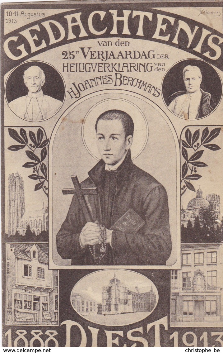 Gedachtenos Van Den 25e Verjaardag Der Heiligverklaring H Johannes Berghmans, DIest 1888 - 1913  (pk58429) - Saints