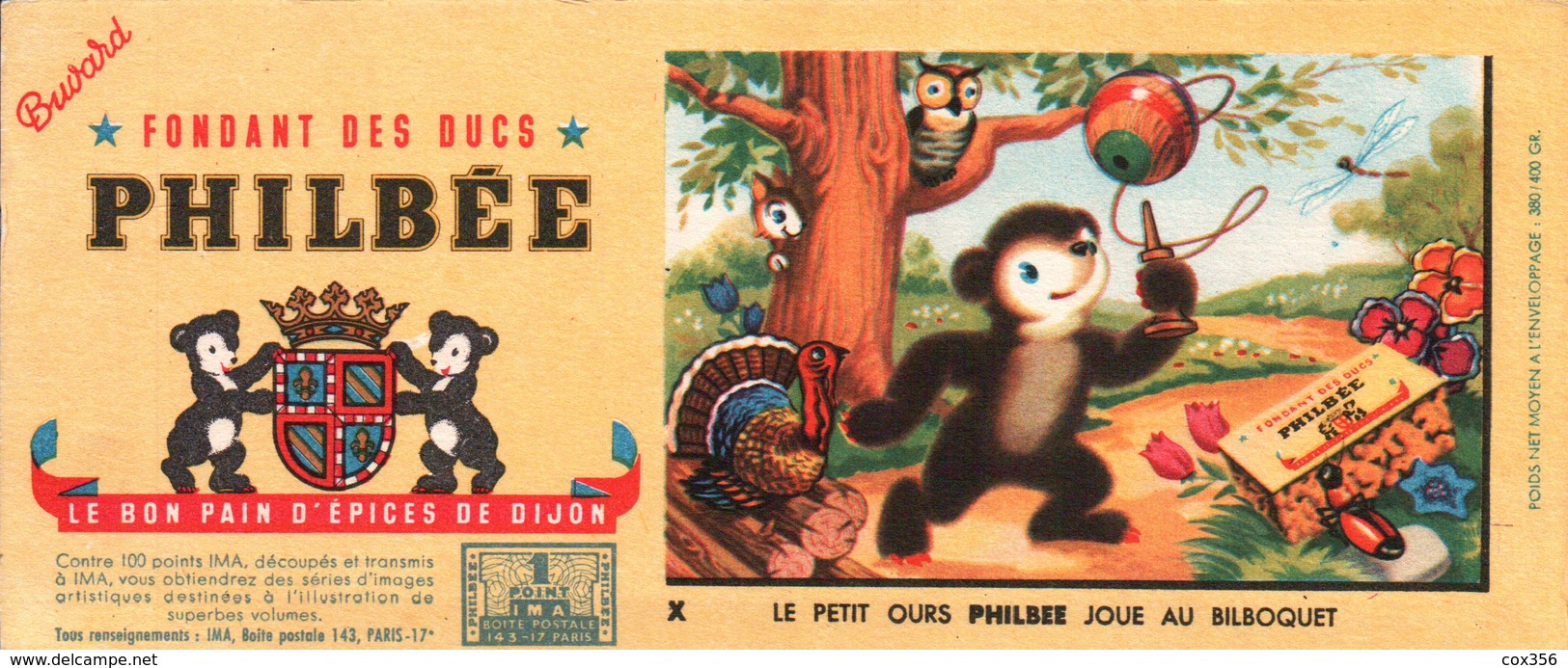 Ancien BUVARD Illustré PHILBEE Pain D'épices De DIJON - Gingerbread