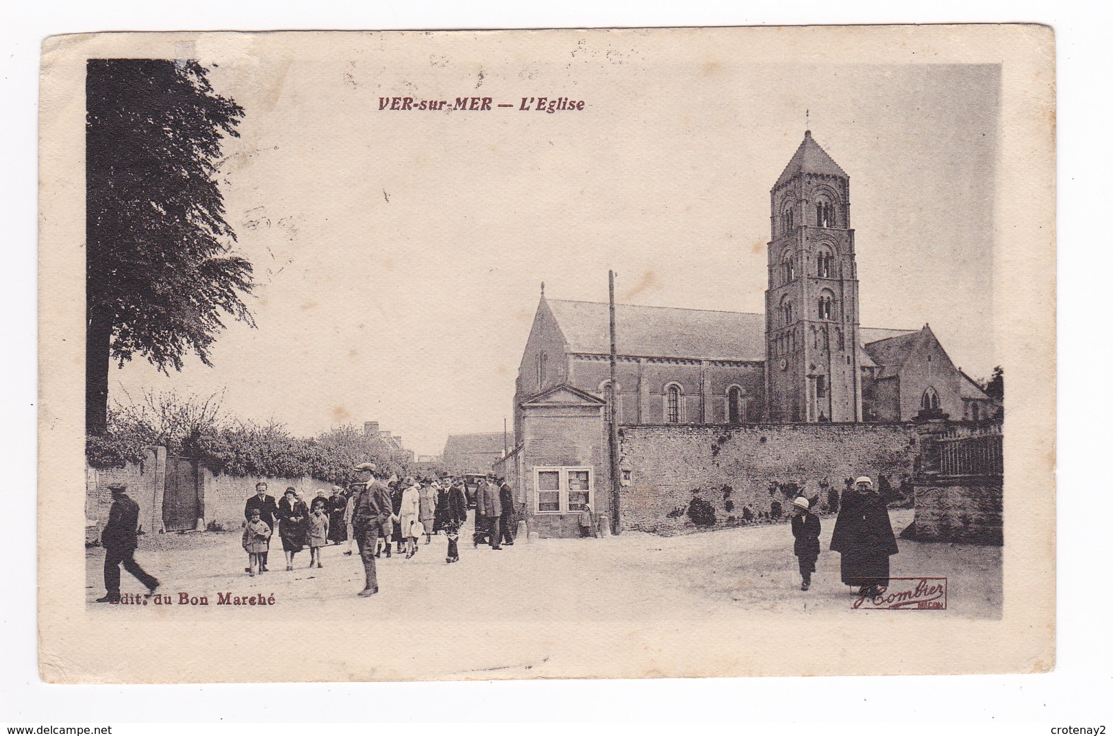 14 VER Sur MER Vers Courseulles L'Eglise édit Du Bon Marché VOIR ZOOM Personnages - Courseulles-sur-Mer