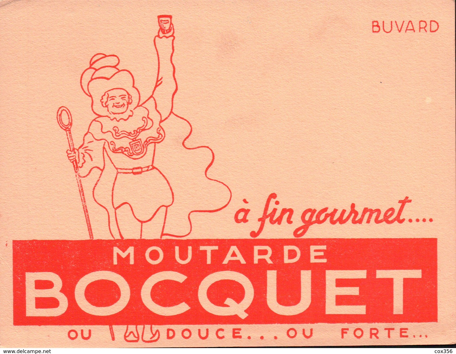 Ancien BUVARD Illustré Moutarde BOCQUET à YVETOT 76 - Moutardes