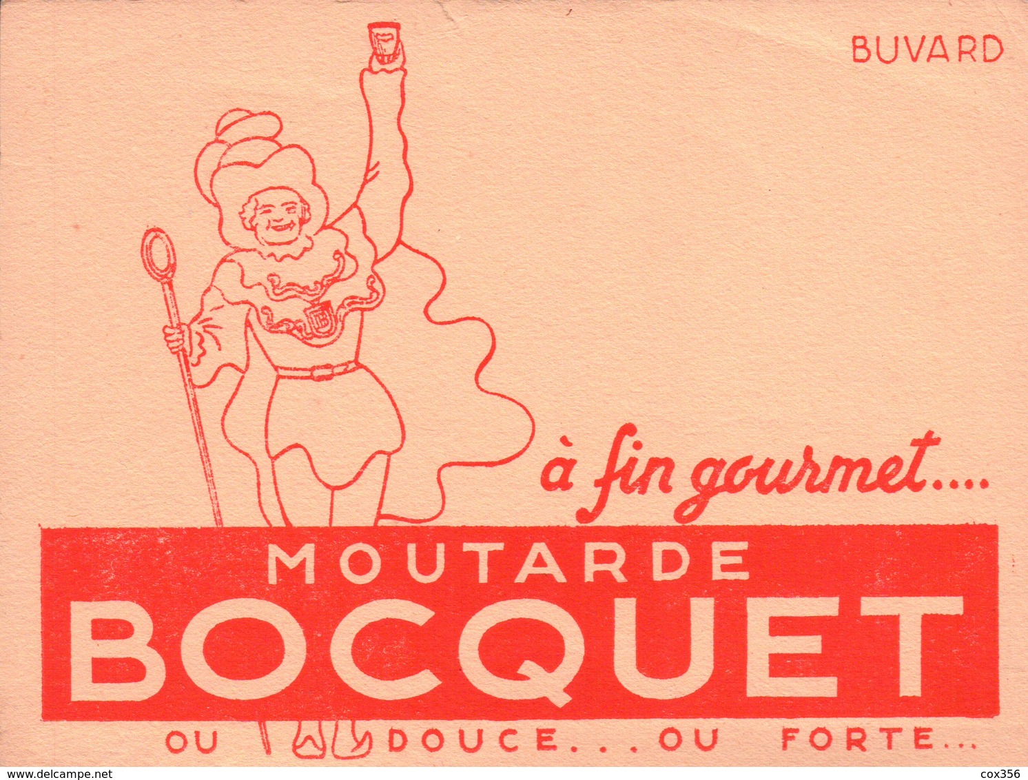 Ancien BUVARD Illustré Moutarde BOCQUET à YVETOT 76 - Moutardes