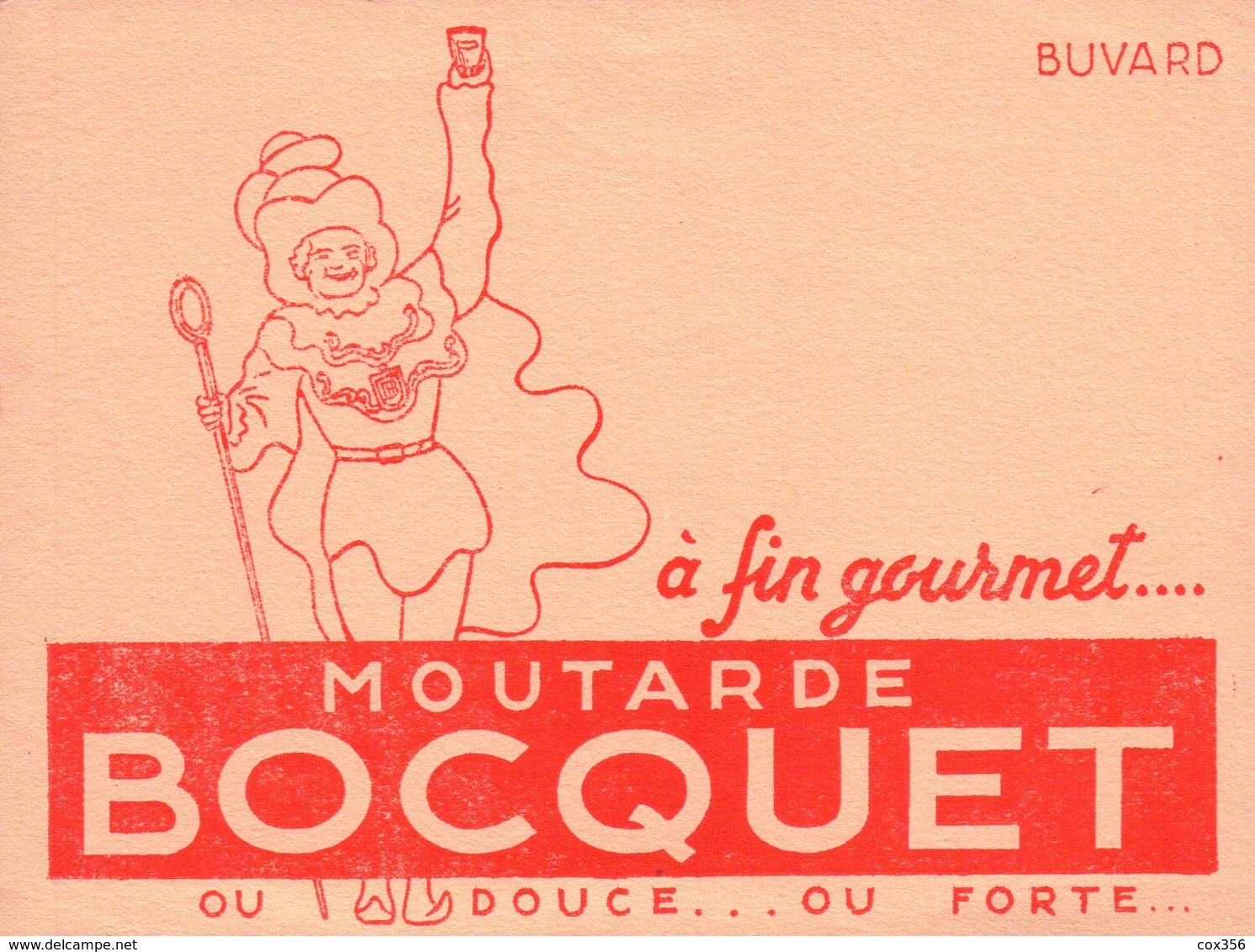 Ancien BUVARD Illustré Moutarde BOCQUET à YVETOT 76 - Moutardes