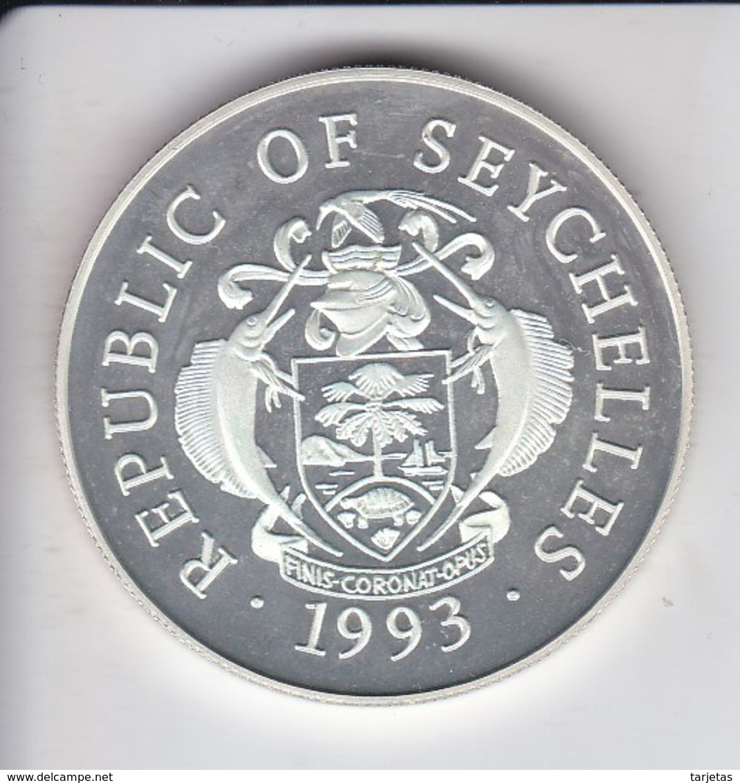 MONEDA DE PLATA DE SEYCHELLES DE 25 RUPEES DEL AÑO 1993 OLYMPIC GAMES BARCELONA 1992 (SILVER-ARGENT) - Seychelles