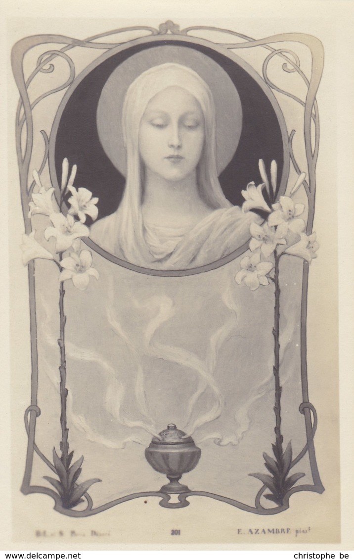 Litho Art Nouveau B.L. Et S Déposé,  E Azambre Vierge Marie (pk58459) - Saints