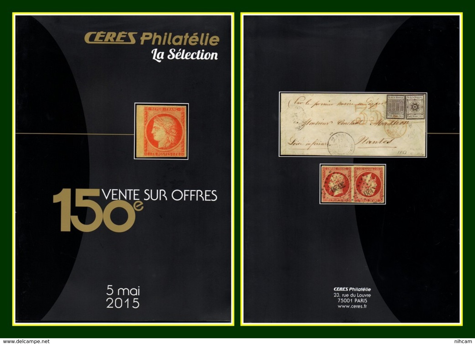 Catalogue Cérès 150é Vente Sur Offres La Selection 2015 TB - Catalogues For Auction Houses