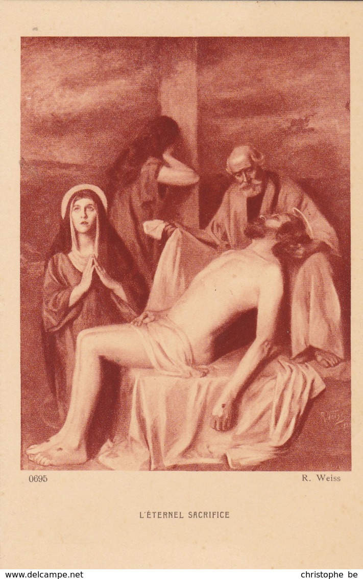 Jesus, R Weiss, L'Eternel Sacrifice (pk58468) - Tableaux, Vitraux Et Statues