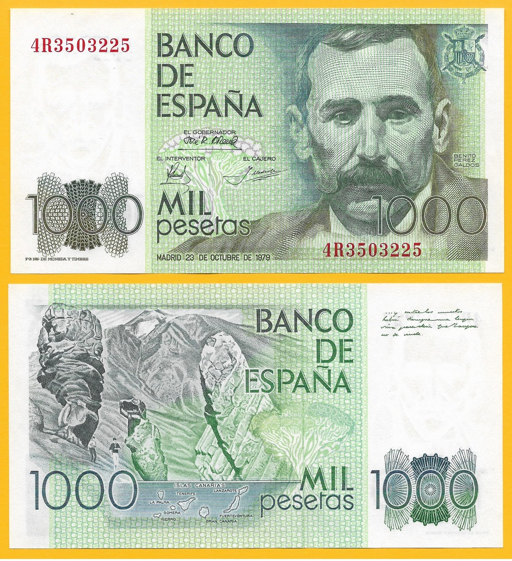 Spain 1000 Pesetas P-158 1979 UNC Banknote - [ 4] 1975-… : Juan Carlos I