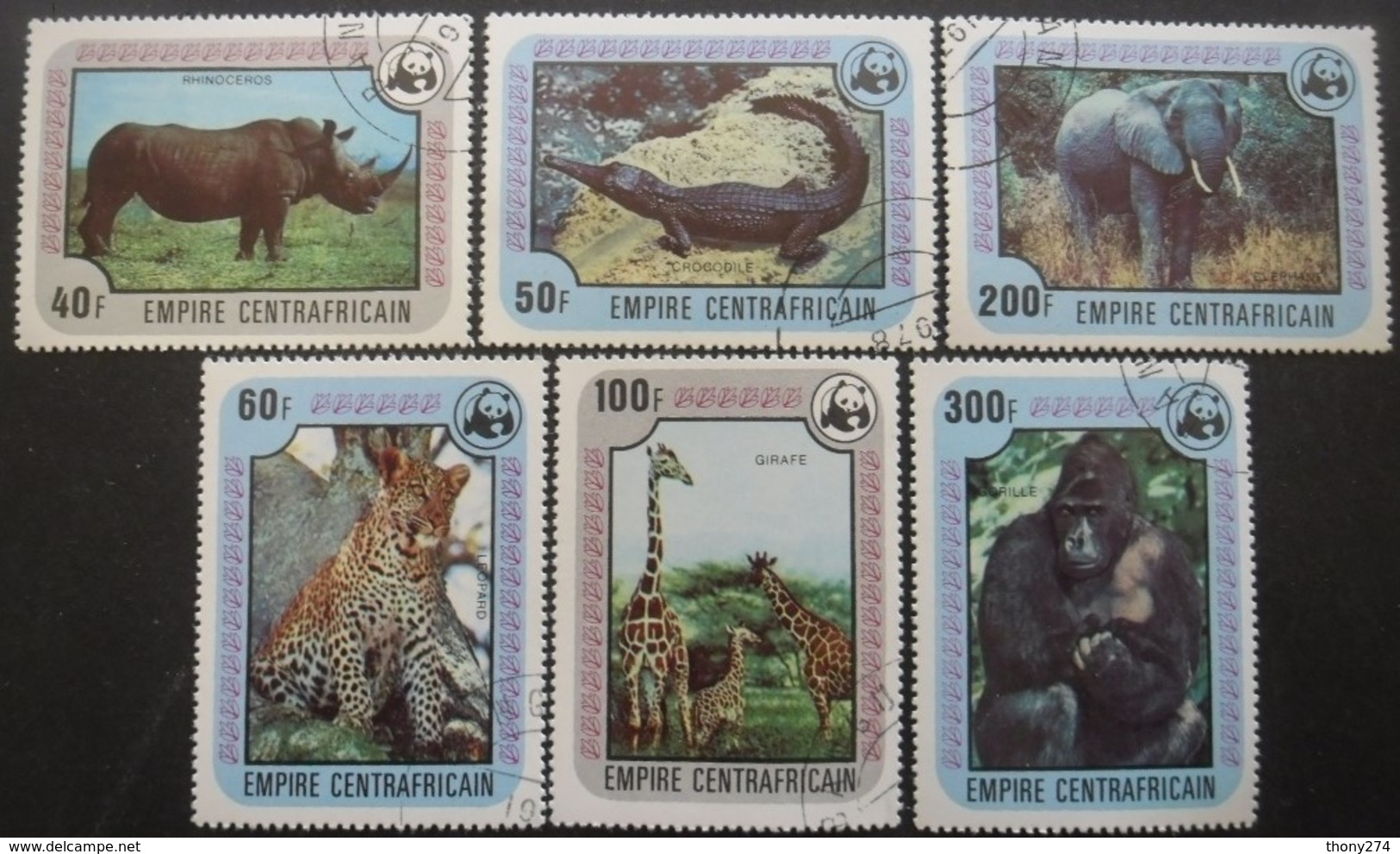 CENTRAFRIQUE Série N°328 Au 333 Oblitérés - Vrac (max 999 Timbres)