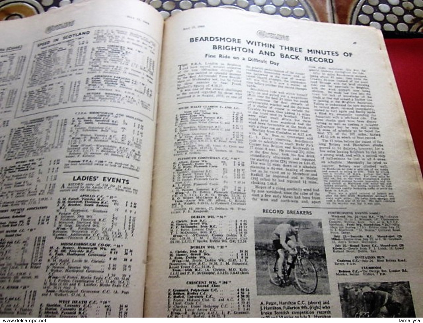 1949 BICYCLE CYCLING THE CYCLIST'S WEEKLY-NEWSPAPER-ADVERTISSING-PHOTOS DIVERS-PUBLICITÉ EPOQUE-BSA-FIRESTONE CYCLISME