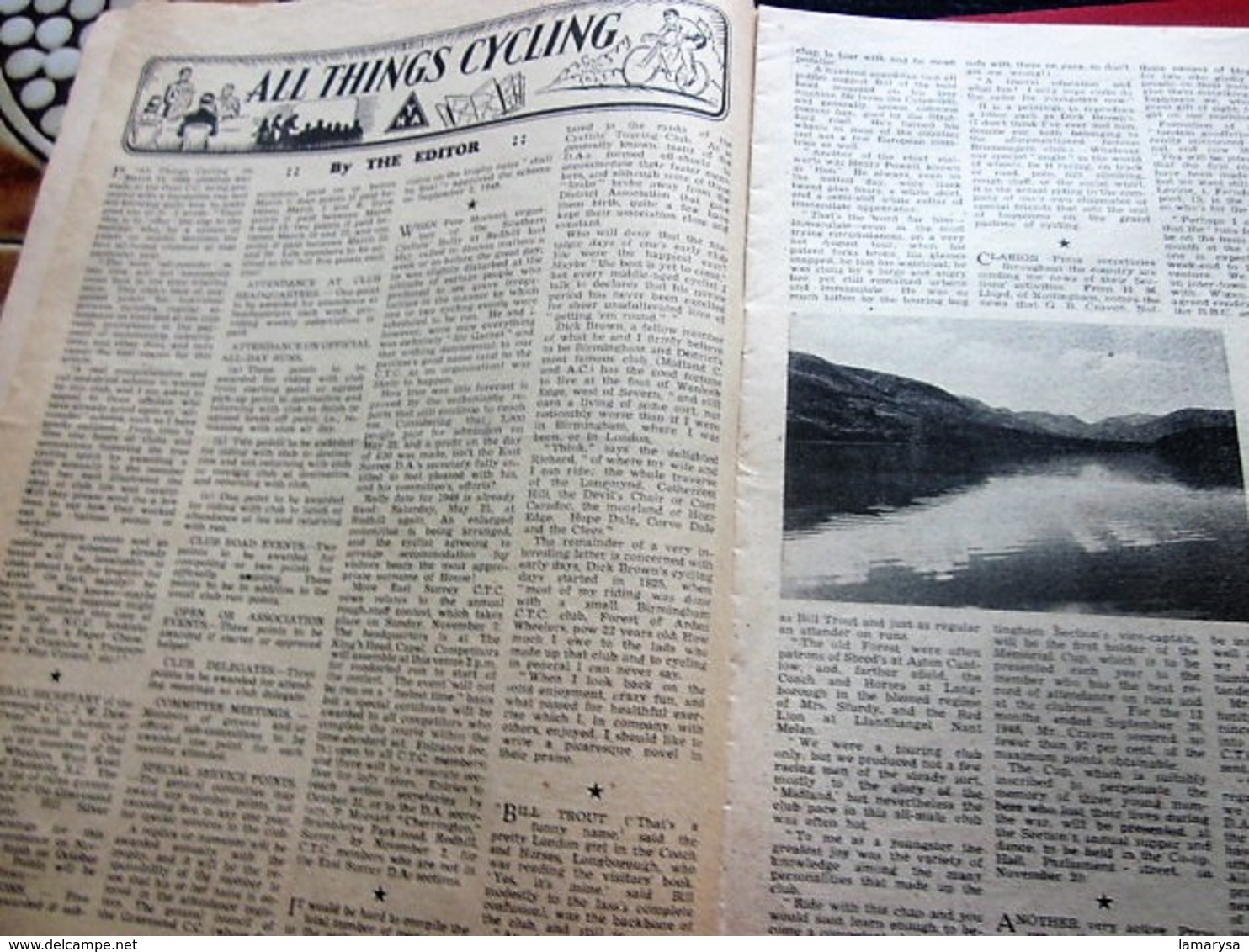 Oct 1948 CYCLING THE CYCLIST'S WEEKLY-NEWSPAPER-ADVERTISSING-PHOTOS DIVERS-PUBLICITÉ EPOQUE-DUNLOP-REVUE CYCLISME-CYCLES - Cycling