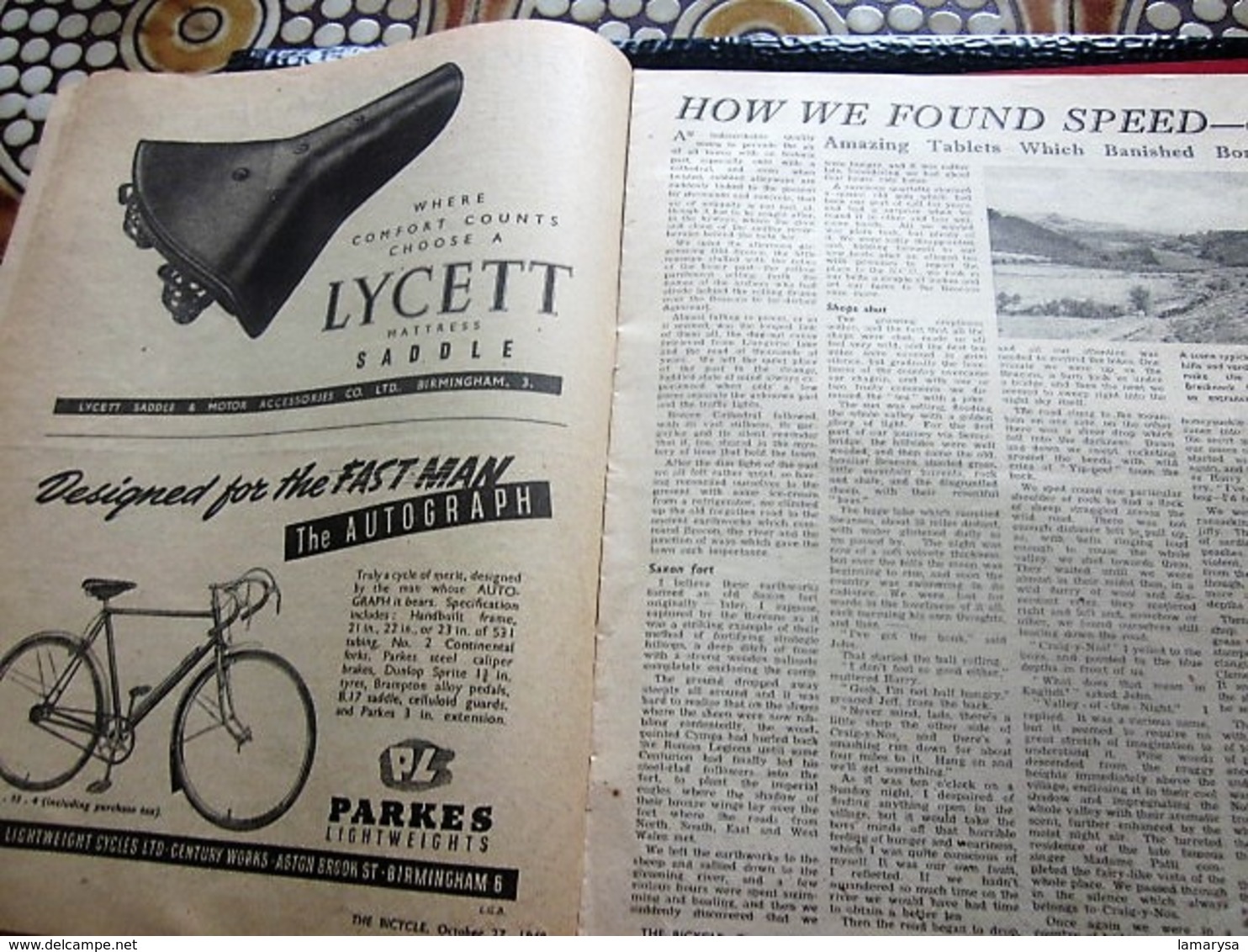 Oct 1948 CYCLING THE CYCLIST'S WEEKLY-NEWSPAPER-ADVERTISSING-PHOTOS DIVERS-PUBLICITÉ EPOQUE-DUNLOP-REVUE CYCLISME-CYCLES