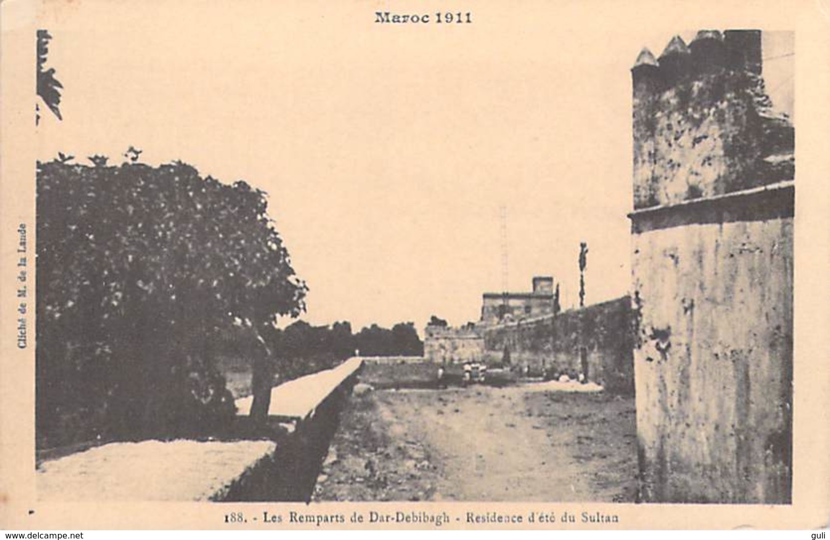 MAROC 1911> FEZ (Dar Dbibag) Les Remparts De DAR DEBIBAGH Résidence D'été Du Sultan(Cliché M.de La Lande 188)*PRIX FIXE - Fez (Fès)