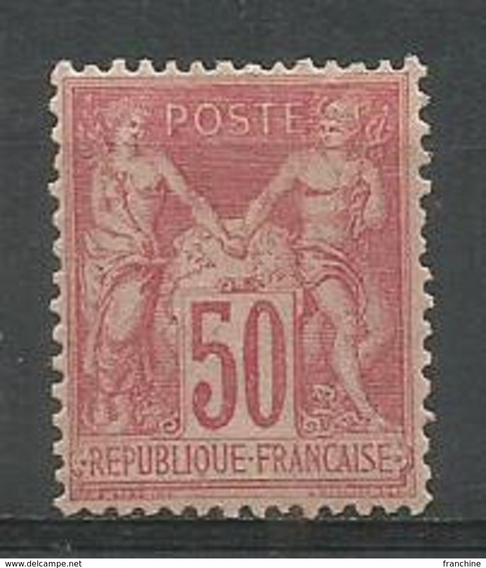 1900 – N°104 * (MH) - 50 C.rose - SAGE TYPE I - TRACE DE CHARNIERE - V. Images - 1876-1898 Sage (Type II)