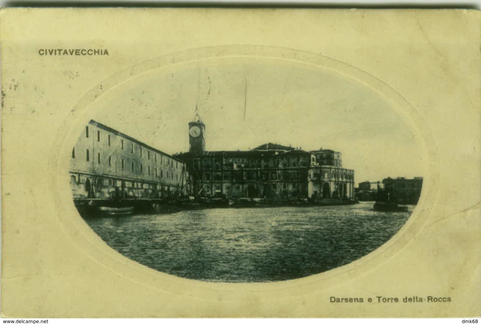 CIVITAVECCHIA - DARSENA E TORRE DELLA ROCCA - EDIZ. VERGATI - 1924  (3045) - Civitavecchia