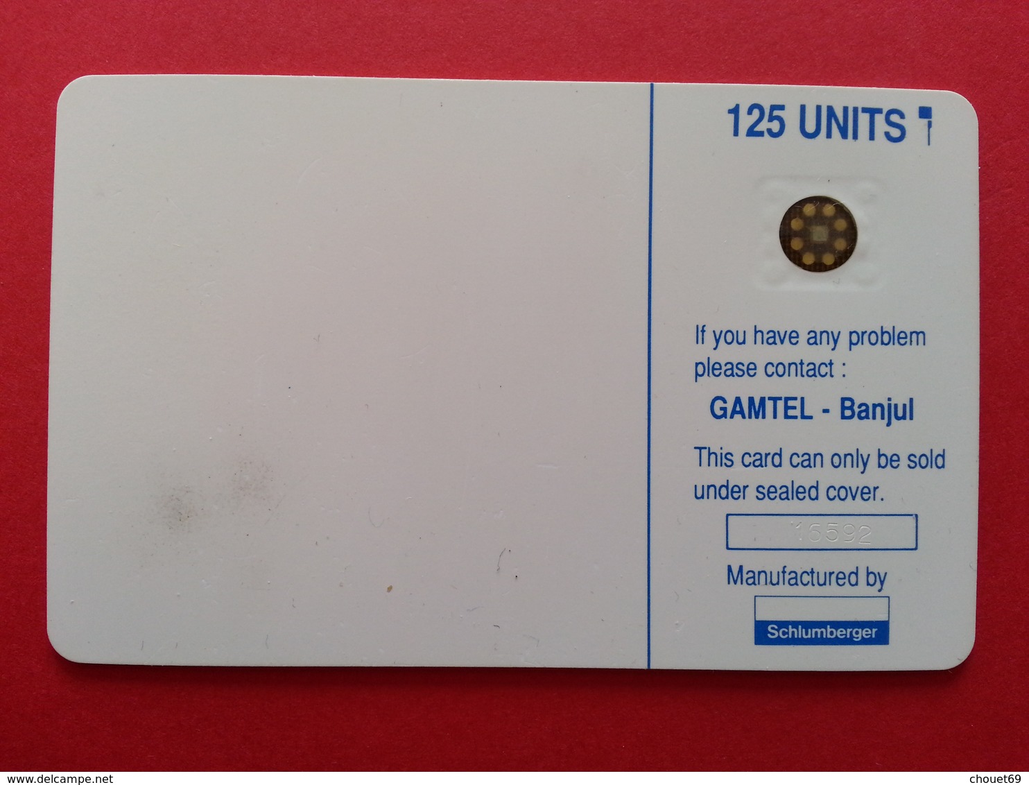 GAMBIA - GAMTEL 125u SC4 Blue Logo CN : 16592 GAMBIE GAM-01 (CB1217 - Gambia