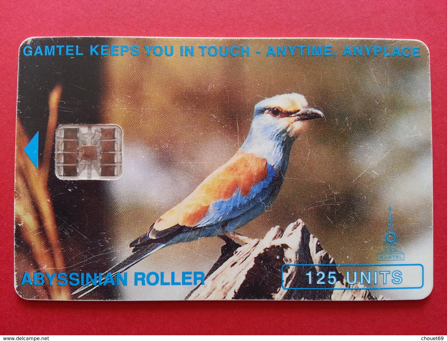 GAMBIA - GAMTEL 125u Abyssinian Roller Bird Not Kingfisher GAMBIE (CB1217 - Gambie