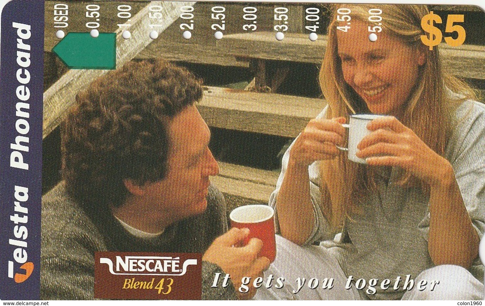 TARJETA TELEFONICA DE AUSTRALIA. Nescafé Blend 43. AUS-M-564 (146) - Australia