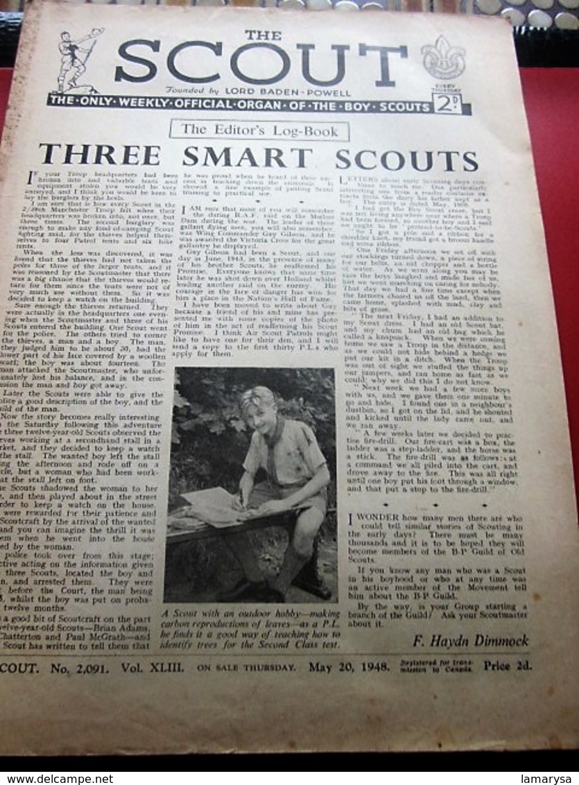 05/1948-THE SCOUT FOUNDED LORD BADEN-POWELL-OFFICIAL-ORGAN-BOY-SCOUT-SCOUTING-SCOUTISME-JAMBOREE-SCRAPBOOK-ADVERTISSING - Pfadfinder-Bewegung