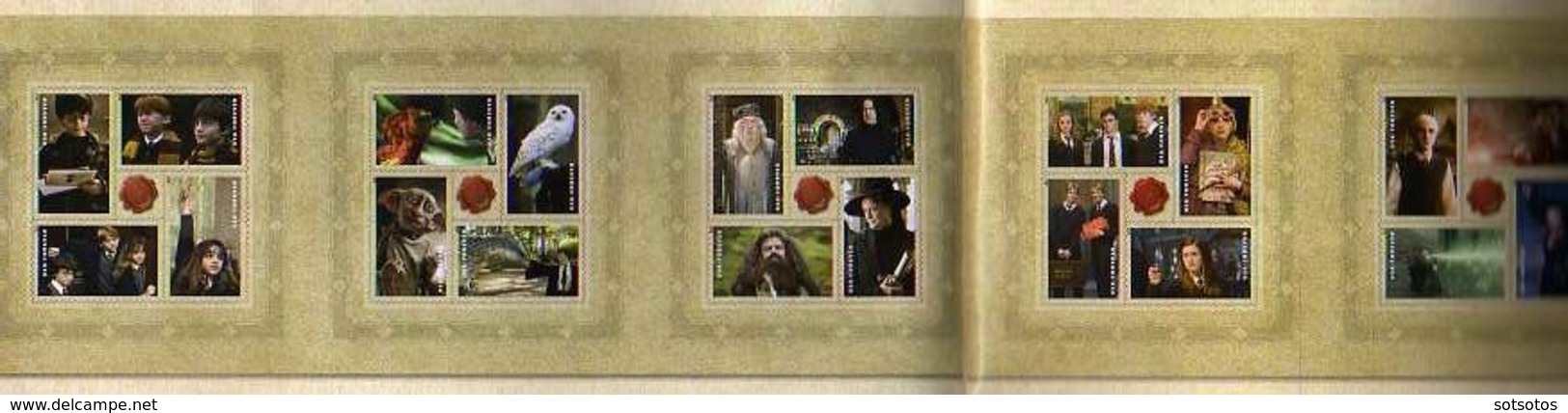 USA 11/2013: HARRY POTTER: Booklet With 5 SS Of 4 Stamps (20 Different Stamps UNH) As Were Issued By USPS Very Impressiv - Blocs-feuillets