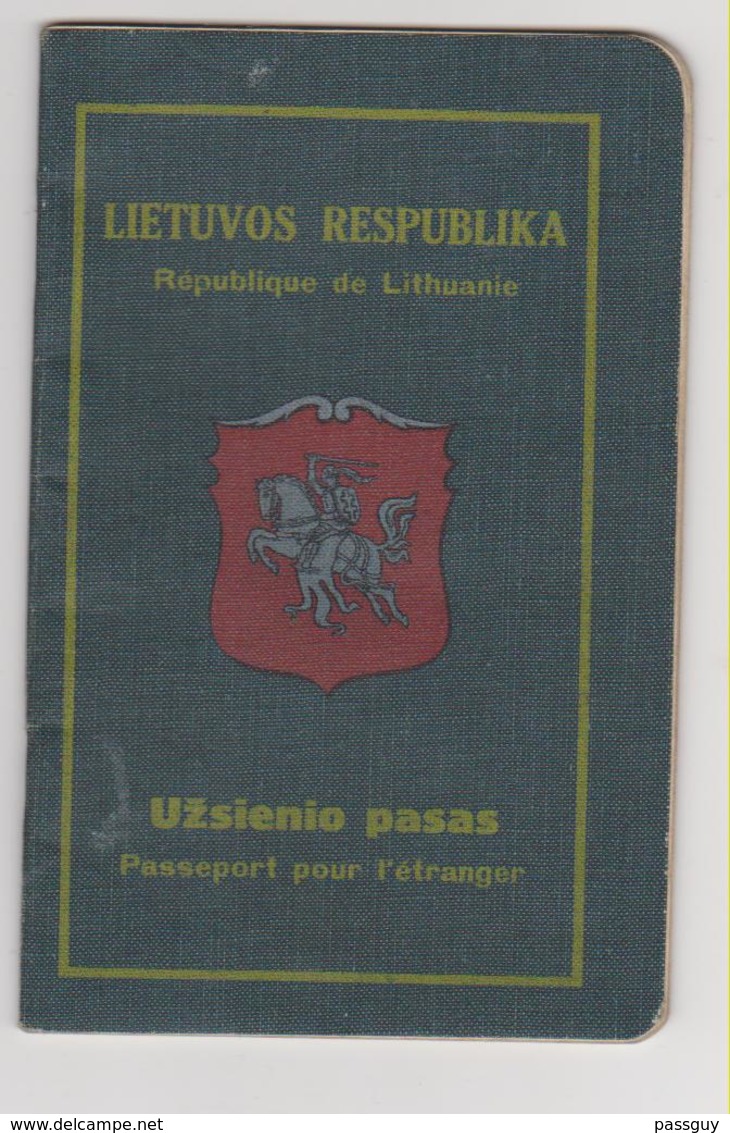 LITHUANIA Passport 1928 Passeport LITHUANIE – Reisepaß – Revenues/Fiscaux - Documentos Históricos