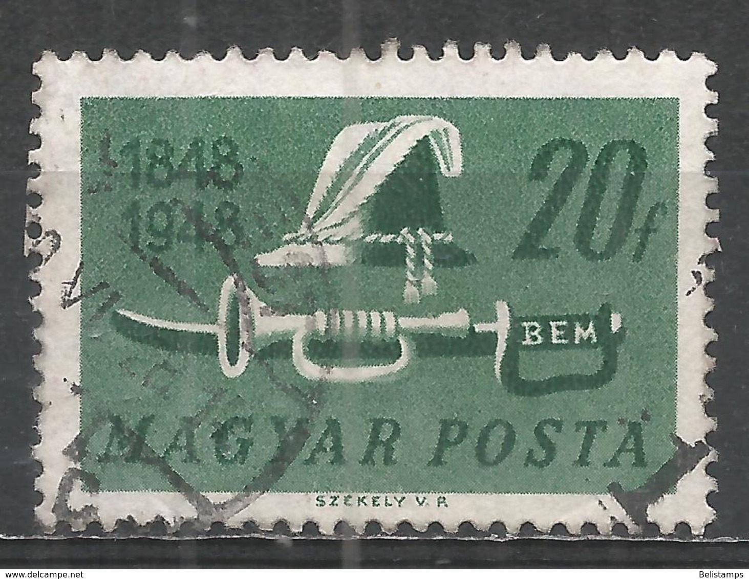 Hungary 1948. Scott #832 (U) Shako, Sword And Trumpet - Oblitérés