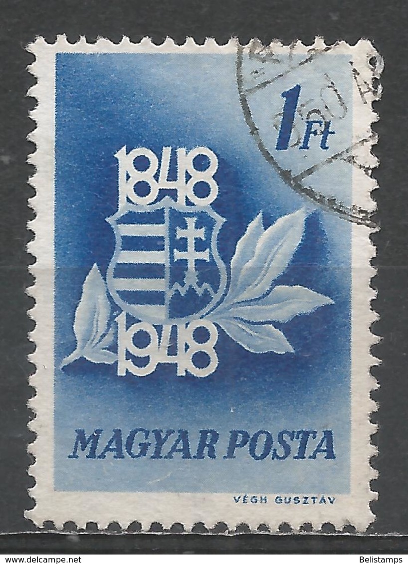 Hungary 1948. Scott #836 (U) Arms Of Hungary - Oblitérés