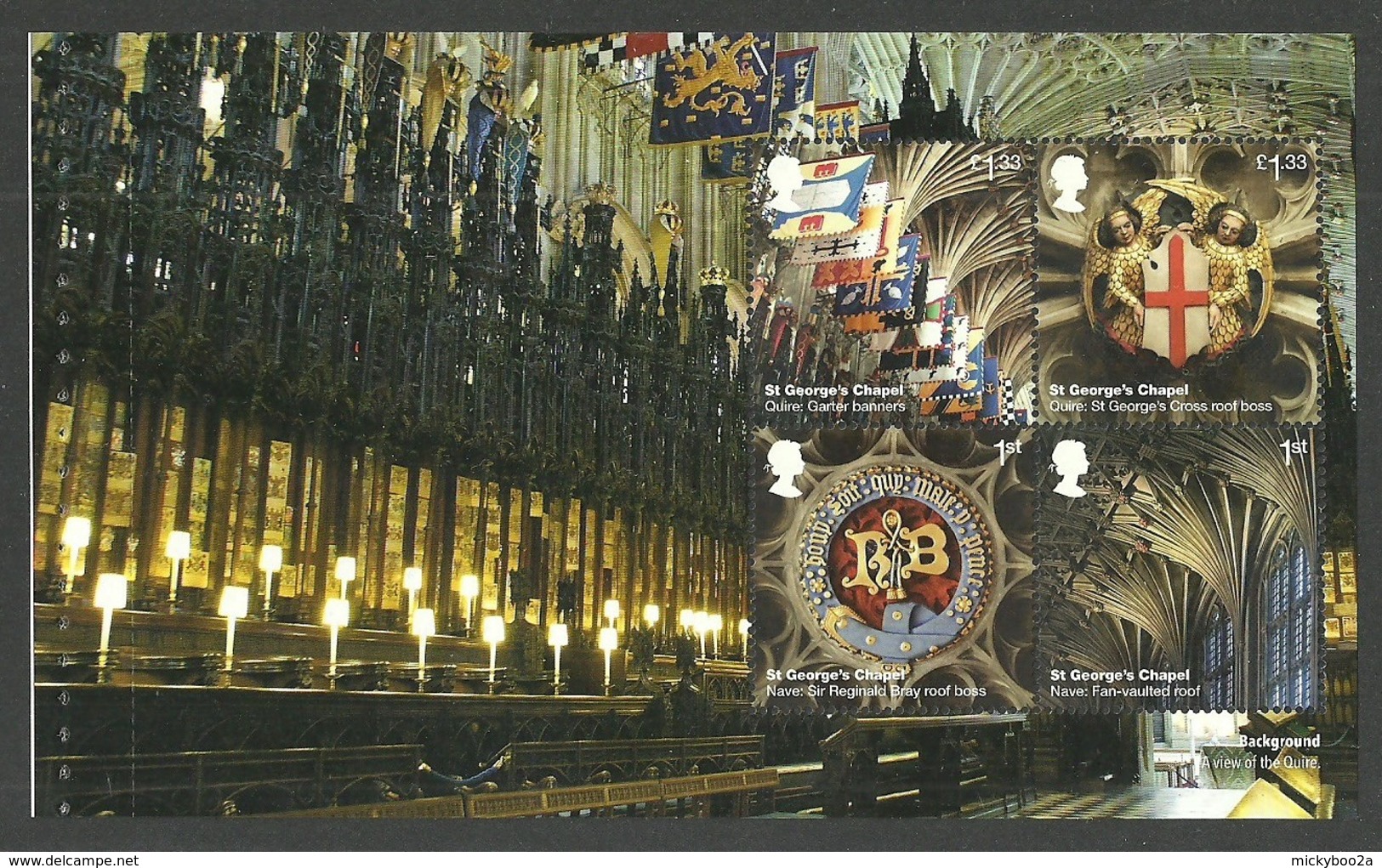 GB 2017 WINDSOR CASTLE PRESTIGE BOOKLET PANE ST GEORGES CHAPEL M/SHEET MNH - Ongebruikt