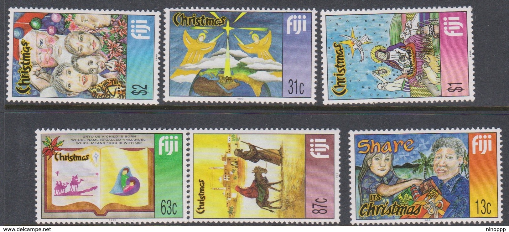 Fiji SG 1068-1073 1999 Christmas, Mint Never Hinged - Fiji (1970-...)