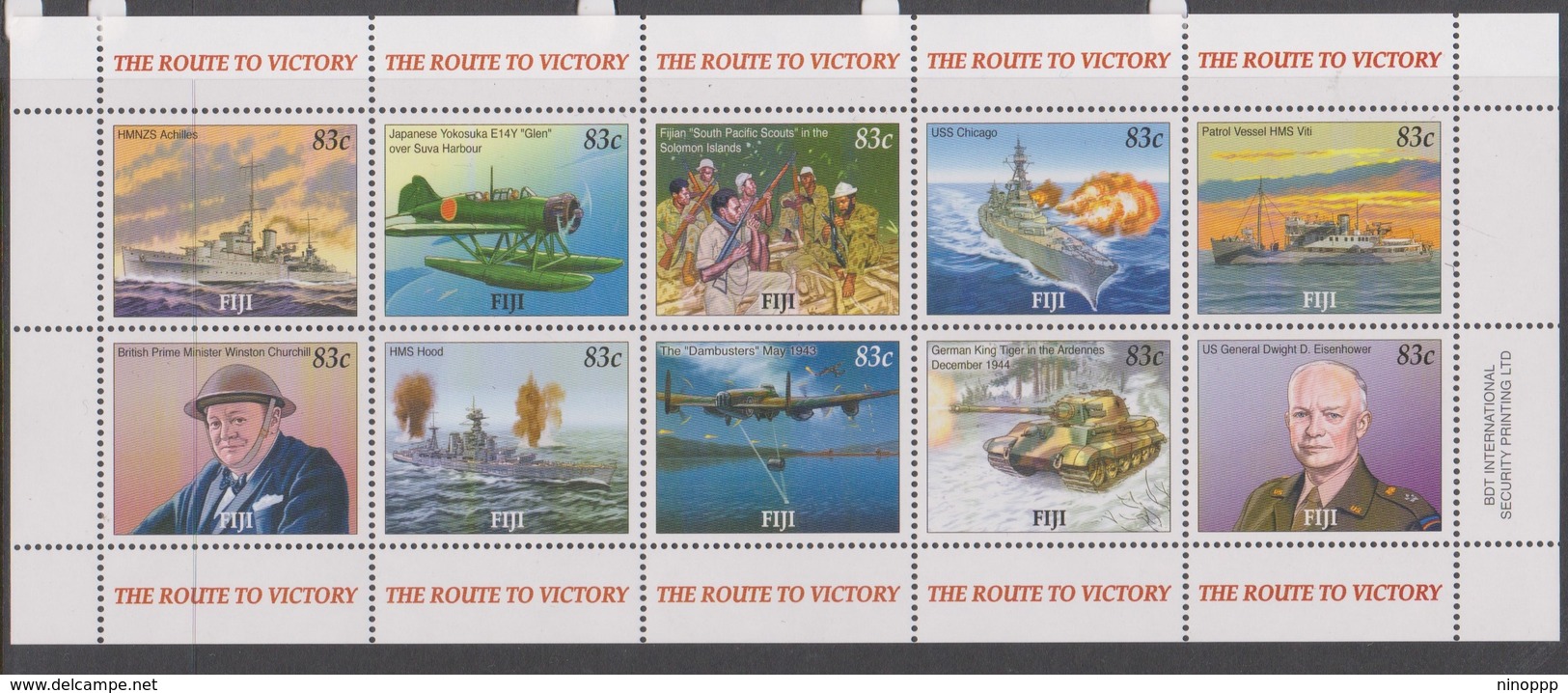Fiji SG 1272-1282 2005 The Route To Victory Sheetletmint Never Hinged - Fiji (1970-...)
