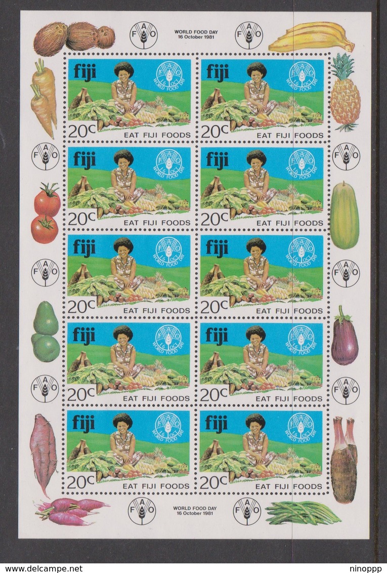 Fiji SG MS 619 1981 Food Sheetlet,mint Never Hinged - Fiji (1970-...)